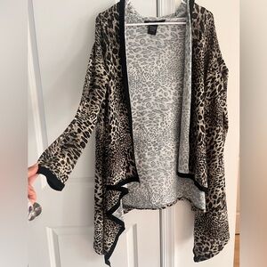BCBGMaxAzria Gray Animal Print Cardigan